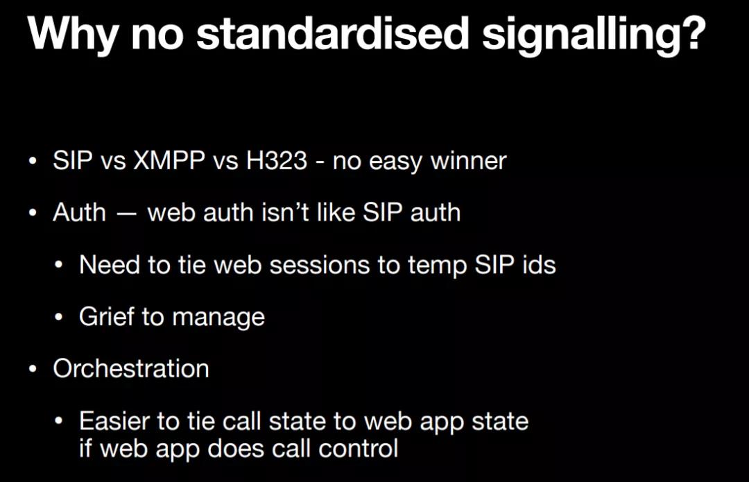 Why no standardised signalling